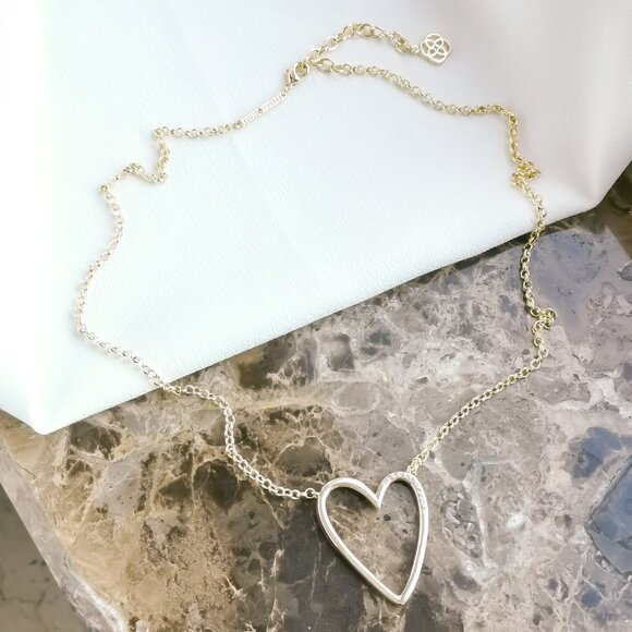 ❤️Kendra Scott Ansley Heart Gold Pendant Necklace - Picture 2 of 3